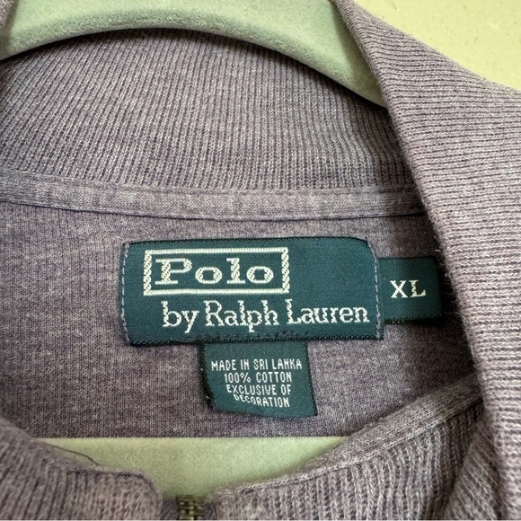Polo Ralph Lauren Vintage Dusk Purple Quarter Zip - Picture 3 of 5